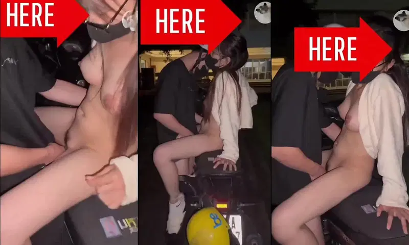 Anh tài xế Be may mắn chịch bé sinh viên kính cận ngay trên yên xe trong trường